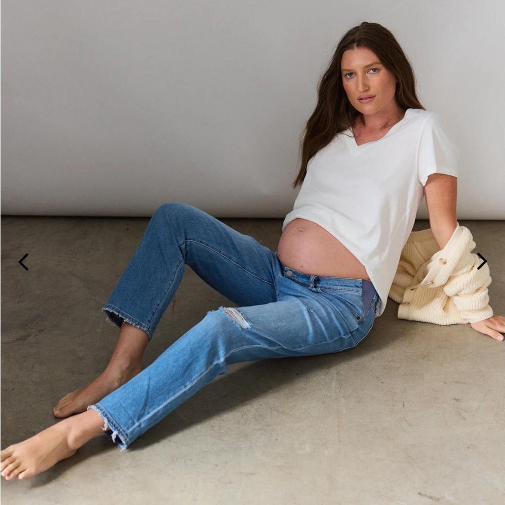 Hatch Light Blue Maternity Jeans